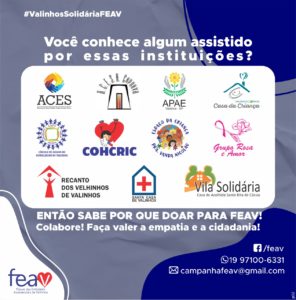 Você conhece alguém assistido por uma instituição da FEAV?