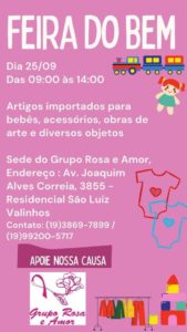 ROSA E AMOR PROMOVE A FEIRA DO BEM COM ITENS PARA BEBÊS DOADOS PELA RECEITA FEDERAL