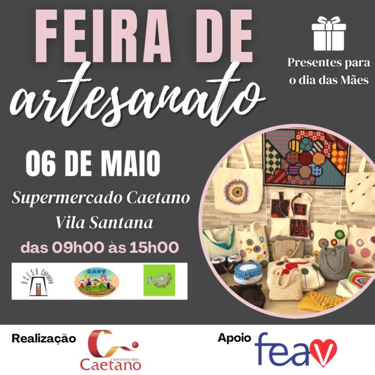 Feira de artesanato no Supermercados Caetano