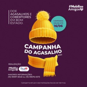 Campanha do Agasalho do Mobiliza Amigos em parceria com a FEAV termina na sexta