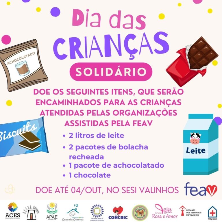 Dia das Crianças Solidário, Realização do SESI em prol das entidades da FEAV